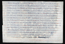 Durchschlag eines Briefes von Albert Schweitzer an Pfarrer Hans Baur
