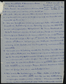 Durchschlag eines Briefes von Albert Schweitzer an Dr. Hermann Baur