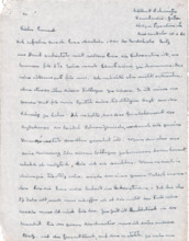 Brief v. Albert Schweitzer an Dr. Hermann Baur