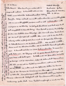 Brief v. Albert Schweitzer an Dr. Hermann Baur