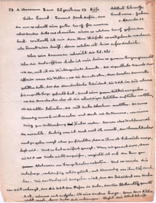 Brief v. Albert Schweitzer an Dr. Hermann Baur