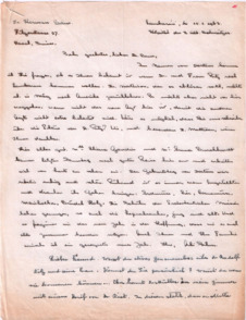 Brief v. Albert Schweitzer & Ali Silver an Dr. Hermann Baur