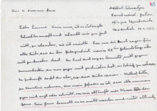 Brief v. Albert Schweitzer an Dr. Hermann Baur