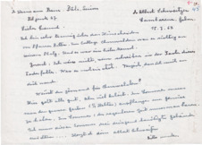 Brief v. Albert Schweitzer an Dr. Hermann Baur