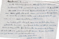 Brief v. Albert Schweitzer an die