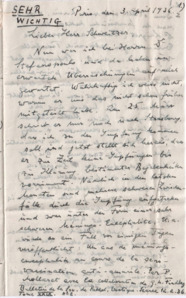 Brief v. Ladislas Goldschmid an Albert Schweitzer