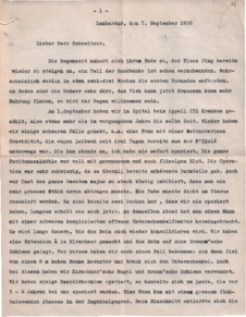 Brief v. Ladislas Goldschmid an Albert Schweitzer, Foto beiliegend