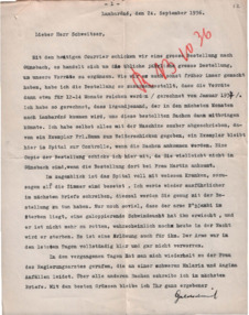 Brief v. Ladislas Goldschmid an Albert Schweitzer