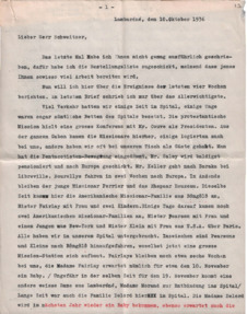 Brief v. Ladislas Goldschmid an Albert Schweitzer