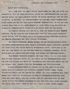 Brief v. Ladislas Goldschmid an Albert Schweitzer (beiligend Briefabschrift v. Dr. Bories)