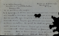 Durchschlag eines Briefes von Albert Schweitzer an Herrn Dr. Ceccaldi
