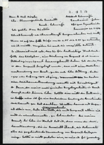 Brief von Albert Schweitzer an Dr. Karl Miescher