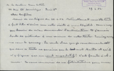 Brief von Albert Schweitzer an Dr. Jean Cottet