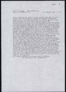Abschrift eines Briefes von Albert Schweitzer an Dr. Erici Einar