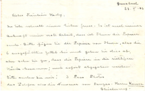Brief v. Emmy Martin an H. Meier
