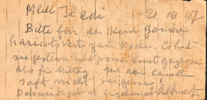 Aufgabenzettel v. A. Schweitzer an H. Meier