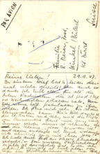 Postkarte v. H. Meier an ihre Familie