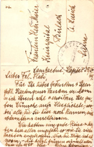 Postkarte v. Helene Schweitzer an H. Meier