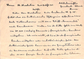 Eigenh. Brief Albert Schweitzers an T. Hoekstra, Lambaréné, 2 S.,1955