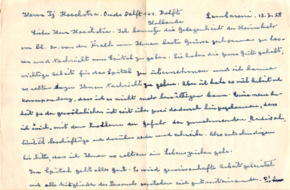 Eigenh. Brief Albert Schweitzers an T. Hoekstra, Lambaréné, 2 S.,1958
