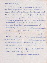 Eigenh. Brief Albert Schweitzers an T. Hoekstra, 1 S.