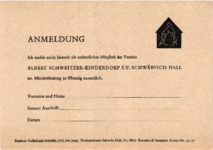Formular zur Anmeldung im Verein Albert Schweitzer Kinderdorf e.V.