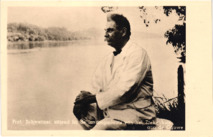 Spendenquittung, Vorlage, Postkarte Albert Schweitzer am Ogowe