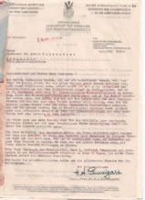 Brief von Prof. Dr. Hans Adalbert Schweigart an Albert Scheitzer