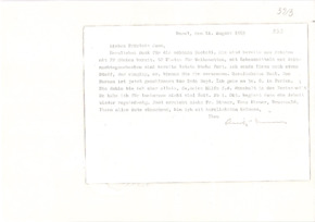 Brief von Anita Dinner an Anna Joss