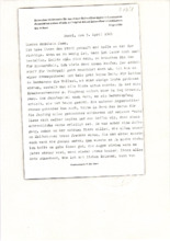 Brief von Anita Dinner an Anna Joss
