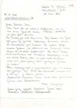 Brief von Hilda Lenginger an Anna Joss