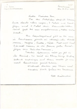 Brief von Ruth Breitenstein an Anna Joss