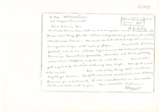 Brief von Mathilde Kottmann und Albert Schweitzer an Anna Joss