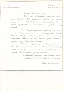 Brief von Ruth Breitenstein an Anna Joss