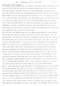 Brief von Anita und Fritz Dinner an Anna Joss