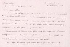 Brief von Mathilde Kottmann & Albert Schweitzer an Fritz Studer (Unternehmer & Chordirigent)