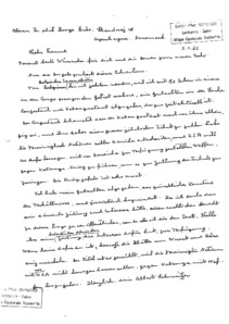 Brief von Albert Schweitzer an Børge Friis