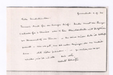 Brief v. Albert Schweitzer an Alice Ehlers