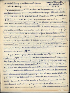 Brief von Albert Schweitzer an André Henry