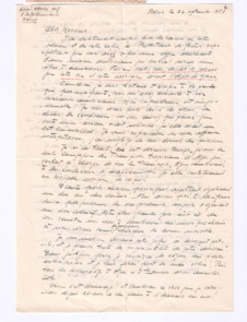 Brief von André Henry an Albert Schweitzer