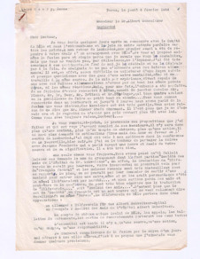 Brief von André Henry an Albert Schweitzer
