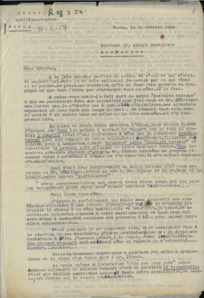 Brief von André Henry an Albert Schweitzer