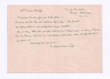 Brief von Albert Schweitzer an Emilie Schaeffer