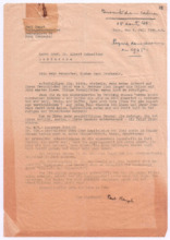 Brief von Paul Haupt an Albert Schweitzer
