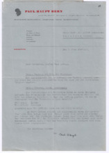 Brief von Paul Haupt an Albert Schweitzer