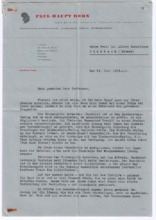 Brief von Paul Haupt an Albert Schweitzer