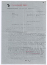 Brief von Paul Haupt an Albert Schweitzer