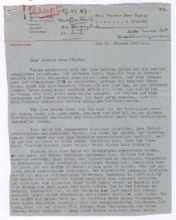 Brief von Paul Haupt an Emmy Martin