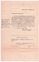 Kopie eines Briefes von Paul Haupt an unbekannten Empfänger, mit handschriftlicher Anmerkung von Emma Haussknecht