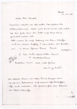 Brief von Emmy Martin an Paul Haupt